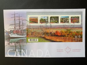 Canada scott 2889 UNESCO World Heritage Sites souvenir sheet FDC 2016