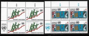 UNITED NATIONS - VIENNA SC# 15-16 INSCRIPTION B/4 UL VF 1980