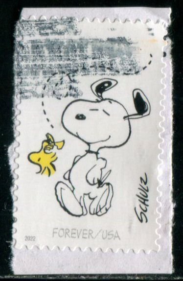 5726g US (60c) Charles M Schulz - Snoopy & Woodstock SA, used on paper