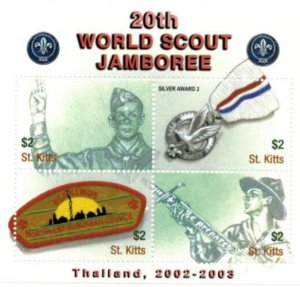 Saint Kitts 2002 - World Scout - Sheet of 4 Stamps - Scott #539 - MNH