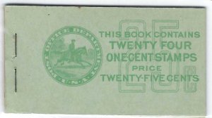 U.S. Scott #BK75 Complete Booklet 25c Green,  Mint, NH.