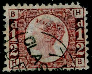 SG48, ½d rose-red PLATE 3, FINE USED, CDS. Cat £50. HB