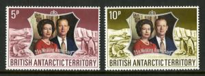 BRITISH ANTARCTIC TERR 43-44 MNH SCV $7.75 BIN $4.00 ROYALTY