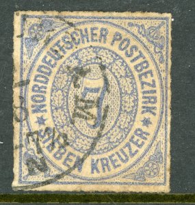 Germany States 1869 North German Confederation 1gr Ultra Scott #22 VFU G491