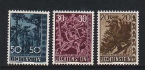 Liechtenstein #353 - #355 NH Mint Set