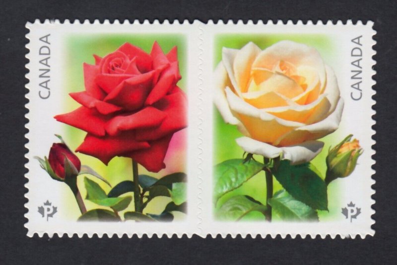 ROSES = DIE CUT = Pair from BK = Canada 2014 #2731i MNH 