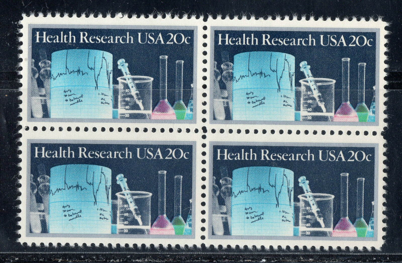 2087 * HEALTH RESEARCH * U.S. Postage Stamps Block Of 4 MNH / HipStamp
