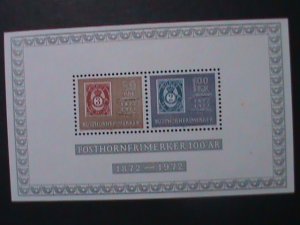 NORWAY-1972 SC#585a CENTENARY OF POST HORN STAMPS -MNH S/S-VERY FINE