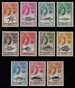 Tristan Da Cunha 1960 Elizabeth II Marine Life, Part Set to 1s [Unused]