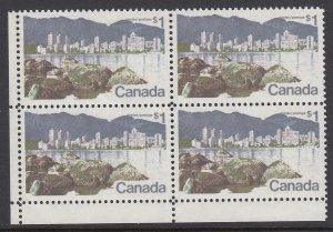 Canada 600 $1 Vancouver LL corner block mnh