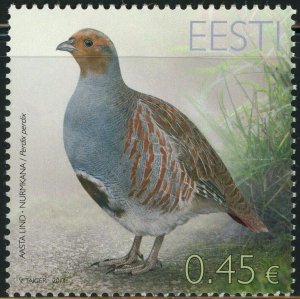 Estonia #725 Grey Partridge Birds 0.45€ Postage Stamp 2013 Eesti MLH