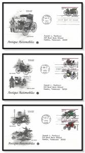 US #3019-3023 Antique Automobiles Set FDC