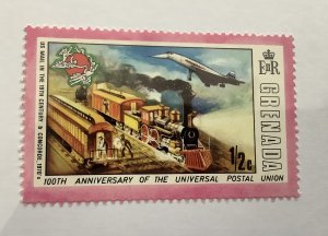 Grenada 1974  Scott 562 MNH - 1/2c, UPU cent. US mail train, Concord