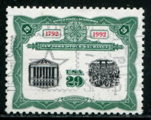 2630 US 29c NY Stock Exchange, used