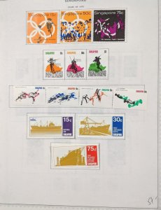 EDW1949SELL : SINGAPORE Nice collection of ALL DIFF. VF MOG Cplt sets. Cat $435.