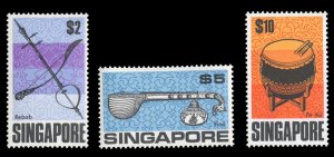 Singapore #109-111 Cat$65.25, 1969 Musical Instruments, set of three, never h...