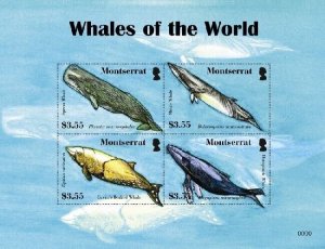 Montserrat - 2008 Whales of the World - Sheet of 4 - MNH