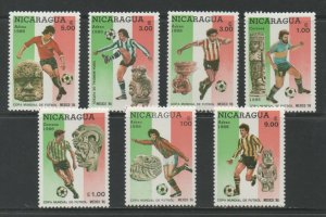 Thematic Stamps Sports - NICARAGUA 1986 W.C.FOOTBALL 7v 2731/7 mint