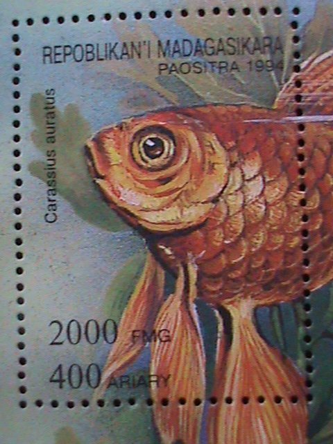 ​MADAGASCAR 1994 COLORFUL BEAUTIFUL LOVELY GOLDFISH IMPERF MNH S/S VERY FINE