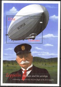 Lesotho 2000 Aviation Zeppelin S/S MNH