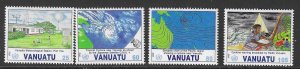 VANUATU SG597/600 1992 MEMBERSHIP OF WORLD METEOROLOGICAL ORGANIZATION  MNH