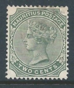 Mauritius #70 Mint No Gum 2c Queen Victoria - Wmk. 2 - Green