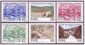 Peru 614-619, MNH. Michel 967-969. Peru Determines its Destiny, 1974. Bridge.