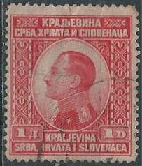 Yugoslavia 31 (used, heavy crease) 1d King Alexander, car (1924)