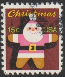 SC# 1800 - (15c) -  Christmas Santa, Used Single