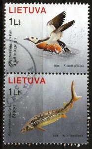 Lithuania 2006 Fauna Birds Fishes Pair Used /CTO