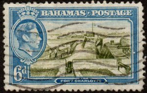 Bahamas  #107, Used, short perf on right margin, CV $1.25