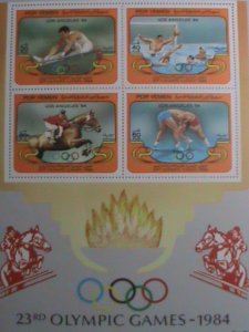 YEMEN-1984-SC#325-OLYMPIC GAMES-LOS ANGELES  MNH -S/S EST. $14 VERY FINE