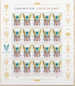 Celebrating Lunar  Forever stamps 2 sheets total 40 stamps