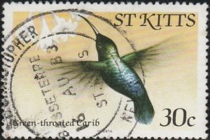 Saint Kitts,  #58 Used From 1981,  CV-$0.25