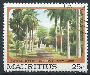 Mauritius 1980 - 25c Botanical Gardens (Poivre Avenue) - SG587 used