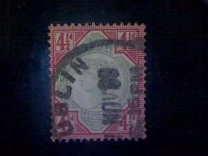 Stamps, Great Britain, Irish Cancel, Scott #117,  used(o), 1892, Q.Victoria, 2½d