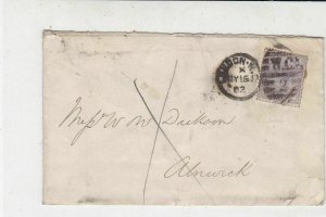 England 1882 London Cancel W.C.2 Mark Stamp Cover to Alnwick Ref 34882