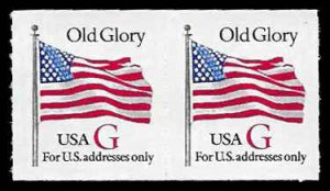 PCBstamps  US #2892 Coil Pair 64c(2x32c)Flag, red G, MNH, (10)