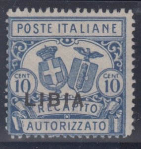 Italy Libia - Rec.Aut n.2  cv 72$ -  MH*