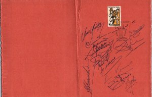 1966 Uruguay Soccer football World Champion Peñarol vs Real Madrid autographed