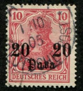 German Offices Turkey SC# 32, Germania 20p on 10pf Used