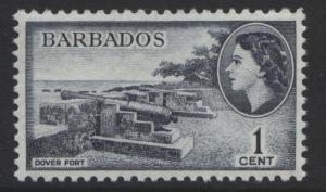 Barbados - Scott 235 -  QEII - Definitive -1953 - MNH -Single 1c Stamp