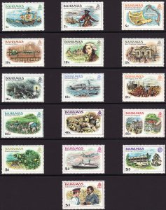 1980 Bahamas complete set MNH Sc# 464 / 479 CV $26.25