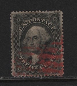 36 VF used neat Red grid cancel with nice color cv $ 345 ! see pic !