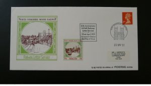 railroads train North Yorkshire Railway cover Great Britain 1991