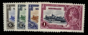 SEYCHELLES GV SG128-131, 1935 SILVER JUBILEE set, VLH MINT. Cat £16.