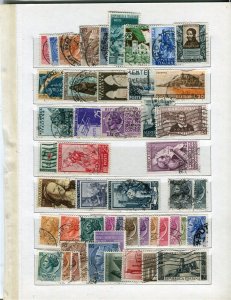 ITALY; 1950s early issues fine USED LOT of values on stock pages