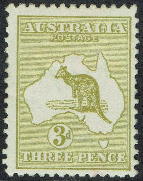 AUSTRALIA 1915 KANGAROO 3D DIE II 3RD WMK 