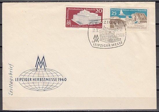 German Dem. Rep. Scott cat. 514-515. Leipzig New Opera House. First day cover.