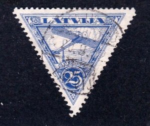 Latvia stamp #C5, used, CV $7.50